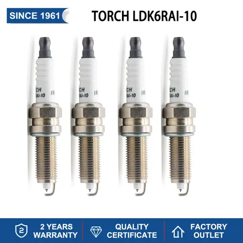 4-8 штук иридиевых свечей TORCH LDK6RAI-10 Замена для SILZKR6B10E LZKR6B-10E HYUNDAI 18846-10060 18846-10061 1885510060 1885510061