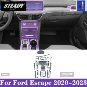 Для Ford Escape 2020-2023 салон автомобиля, центральная консоль, прозрачная защитная пленка из ТПУ, краска, наклейка против царапин, ЖК-экран PPF