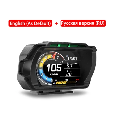 Vjoycar V80 2024 дисплей на приборной панели OBD2 HUD общий пробег Автомобильный логотип турбо повышающий уровень безопасности сигнализация вода и температура масла. Об/мин